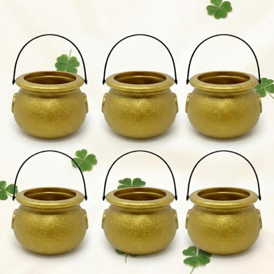 PMU St. Patrick's Day Pot of Plastic Cauldron For St. Patrick's Day Leprechaun & Mardi Gras Party Decoration Supply Accessory