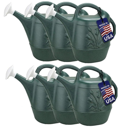 PMU 2 Gallon Watering Can - Garden Watering Can for Indoor & Outdoor Plants - Plastic Water Can with Detachable Sprinkler Head - Large Water Pot, Made in USA