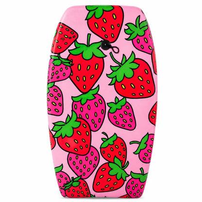 PMU 33 Inch Printed Bodyboard - Lightweight Wrist Leash Slick Bottom Boogie Board for Beach, Sea & Pool - Surfing Board for Kids, Teens & Adults Wave Conditions Pkg/1