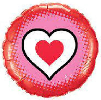 PMU Happy Valentine's Day 18 Inch Hearts Mylar-Foil Balloon