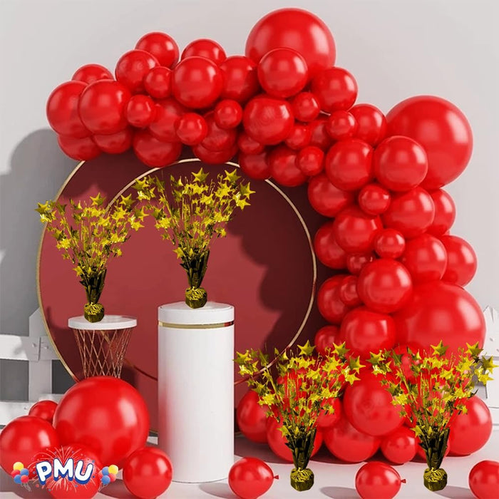 PMU Starburst Balloon Centerpiece - Beautiful Table Centerpieces for Memorial Day, Birthdays, Halloween, Veterans Day Party & Independence Day Celebration - 15in / 7.34cm