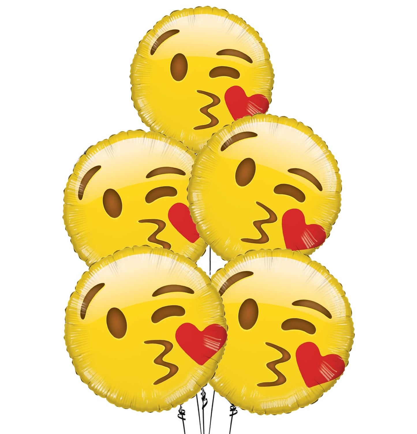 PMU Heart Shaped Happy Valentine's Day Balloons 18-Inch Mylar Idea Gift for Him or Her & Valentine Party Decorations