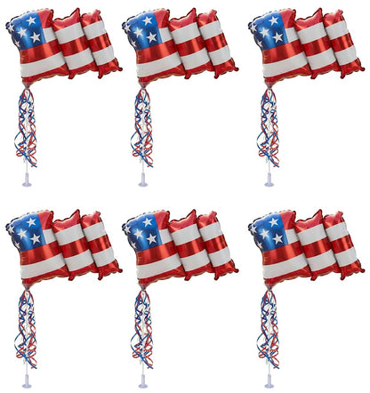 PMU 9 inch Pre-Inflated Emoji and Patriotic Balloons with Stick