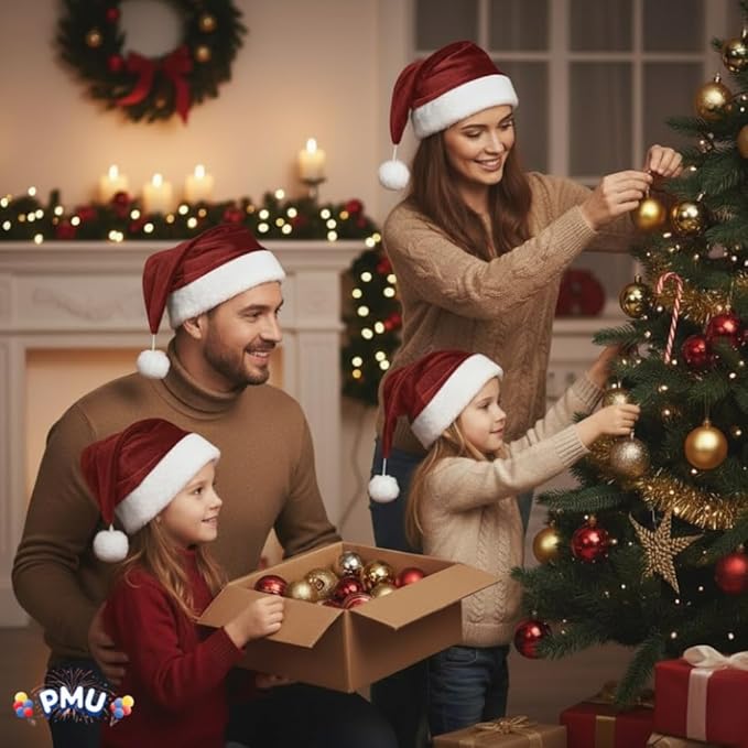 PMU Christmas Velvet Plush Professional Quality Santa Hat