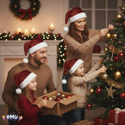 PMU Christmas Velvet Plush Professional Quality Santa Hat