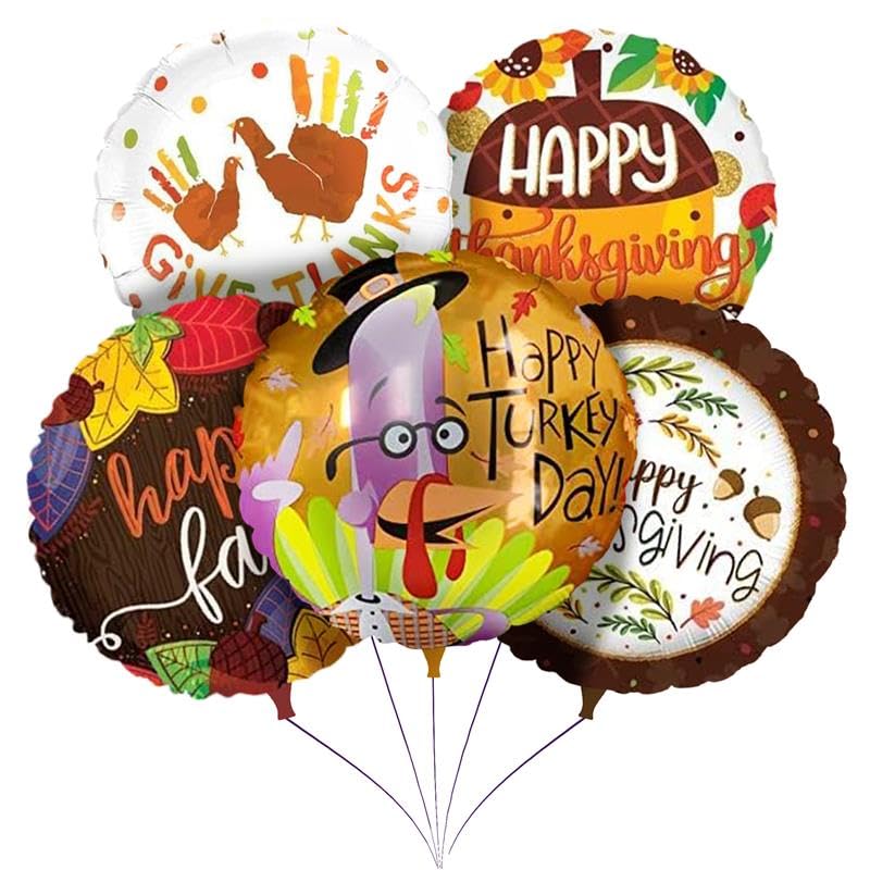 PMU Thanksgiving 18 Inch Mylar-Foil Balloons Pkg/1