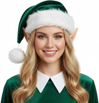 PMU Christmas Velvet Plush Professional Quality Santa Hat