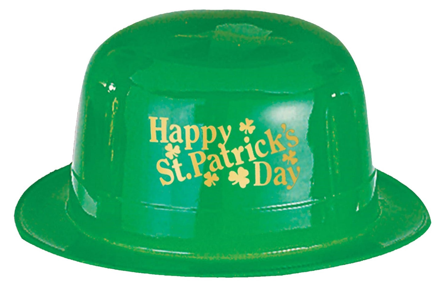 PMU St. Patrick's Day Headwear Decorations and Party Supplies - Plastic Top Hat with Shamrock - Irish Costume, Party Accessory