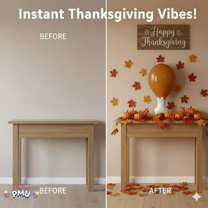 PMU Thanksgiving Giant Turkey Drumsrick Inflatable Decoration 24in in Indoor Thanksgiving Party Events Accessory