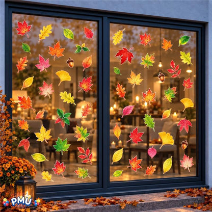 PMU Thanksgiving Wall Stickers, Fall Decals, Harvest Wall Decor