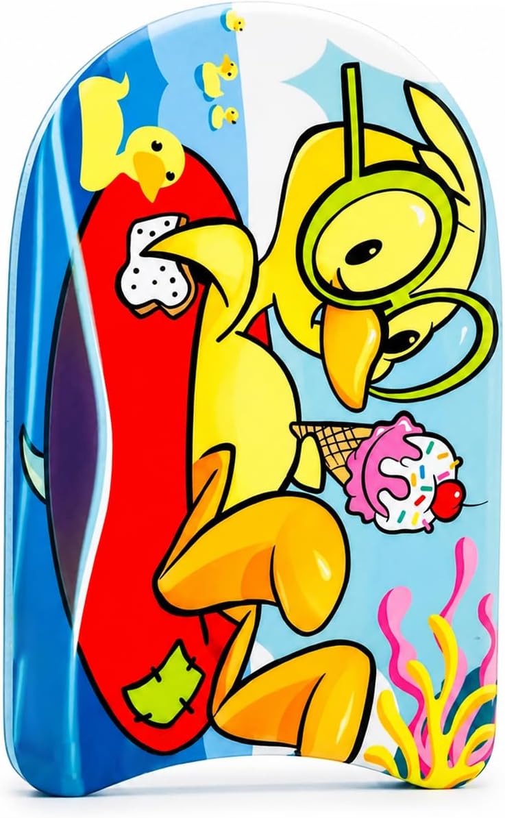 PMU Graphics Printed Bodyboard - Lightweight Wrist Leash Slick Bottom for Beach, Sea & Pool - Surfing Board