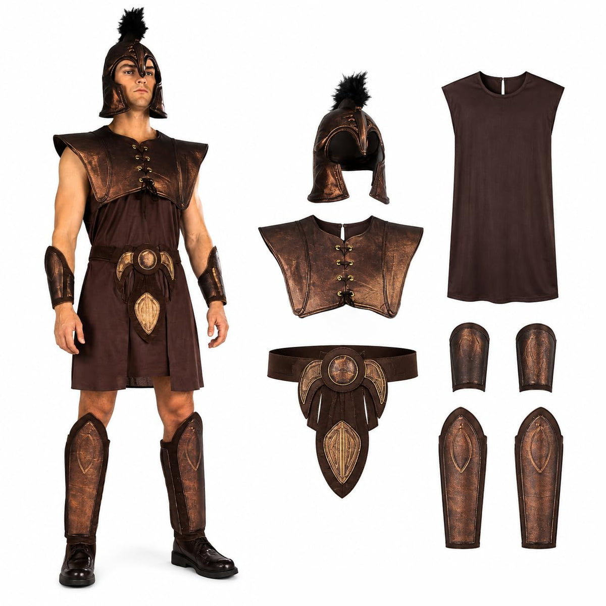 PMU Men's Halloween Costume, Horror Halloween Costume for Men, Hooded Robe