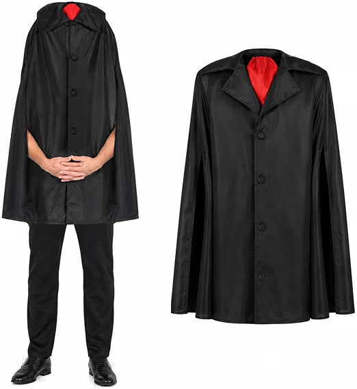 PMU Halloween Hooded Cape Cloak Costume Vampire Wizard Accessory