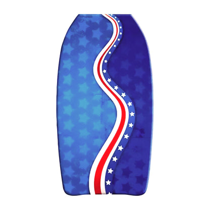 PMU 33 Inch Printed Bodyboard - Lightweight Wrist Leash Slick Bottom Boogie Board for Beach, Sea & Pool - Surfing Board for Kids, Teens & Adults Wave Conditions Pkg/1
