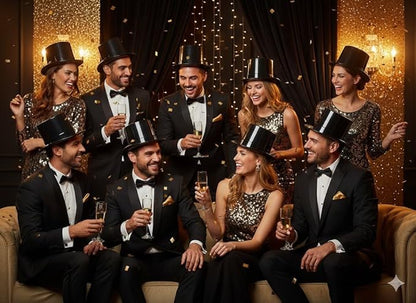PMU Plastic Party Top Hat for Adults & Kids - Plastic Hat for Parties, New Year Events, Magic Shows & Photo Booth Props