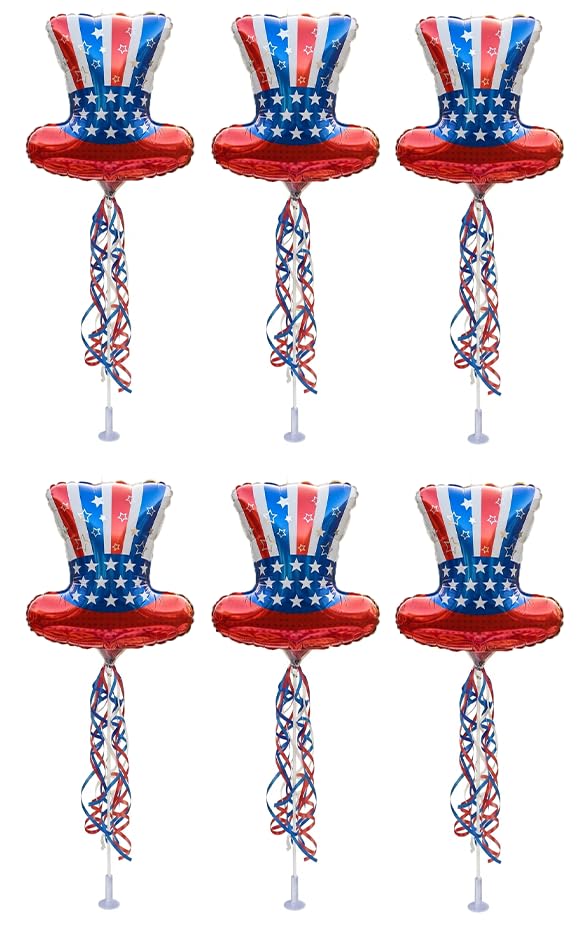 PMU 9 inch Pre-Inflated Emoji and Patriotic Balloons with Stick