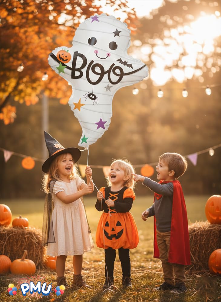 PMU Halloween Mylar Foil Balloons for Halloween Party Decorations, Haunted House, Photo Booth & Spooky Celebrations