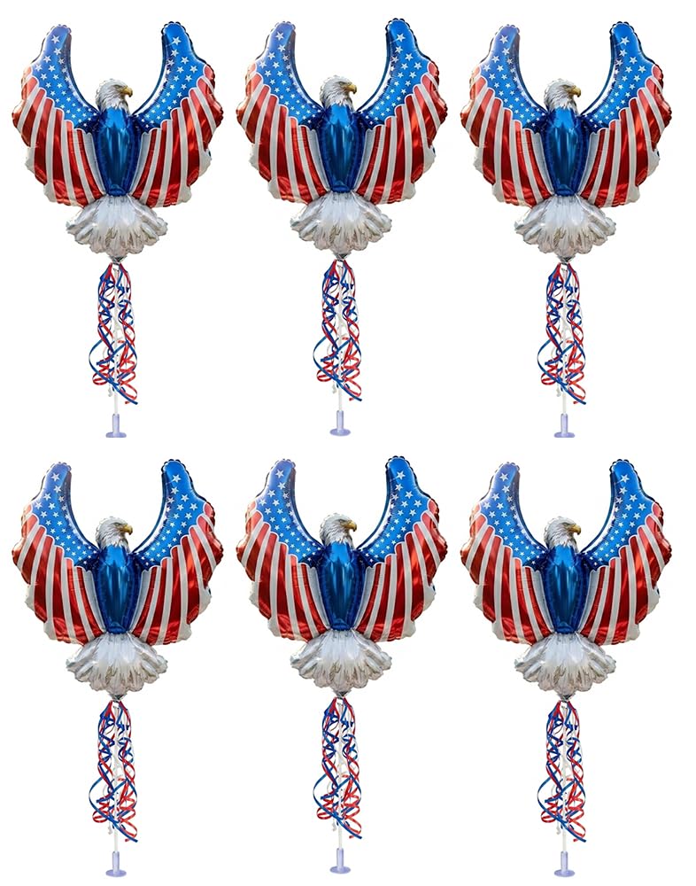PMU 9 inch Pre-Inflated Emoji and Patriotic Balloons with Stick