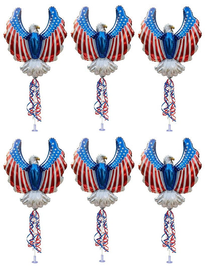PMU 9 inch Pre-Inflated Emoji and Patriotic Balloons with Stick