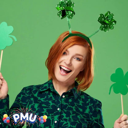 PMU St. Patricks Day - Mardi Gras Saint Patrick's Day Headband Shamrocks