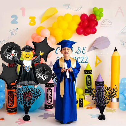 PMU Gradburst Balloon Weight Centerpiece 15 Inch with Die-Cut Metallic