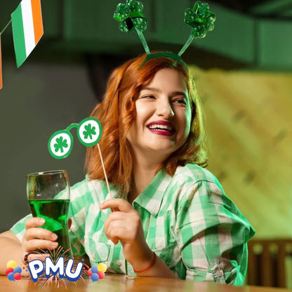 PMU St. Patricks Day - Mardi Gras Saint Patrick's Day Headband Shamrocks