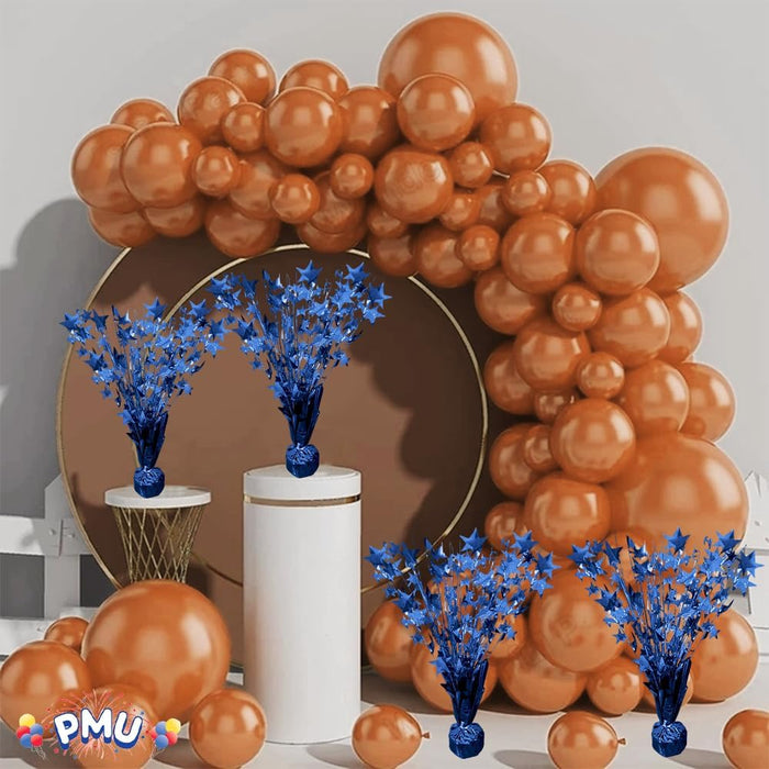PMU Starburst Balloon Centerpiece - Beautiful Table Centerpieces for Memorial Day, Birthdays, Halloween, Veterans Day Party & Independence Day Celebration - 15in / 7.34cm