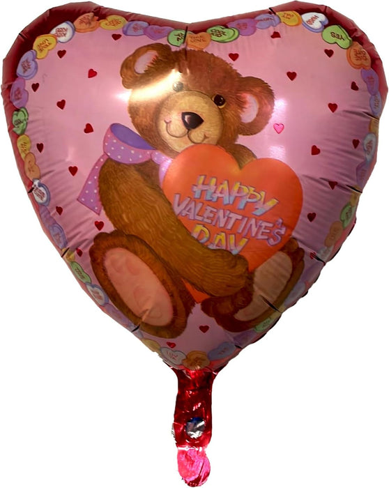 PMU Happy Valentine's Day 18 Inch Hearts Mylar-Foil Balloon