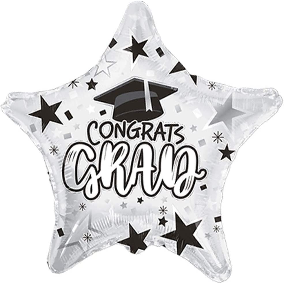 PMU Congrats Grad Cap Balloon, Star 18in Mylar | Graduation Decoration Mylar Balloons | Celebrate Success with Vibrant Graduation Balloons | Balloon Graduation Décor