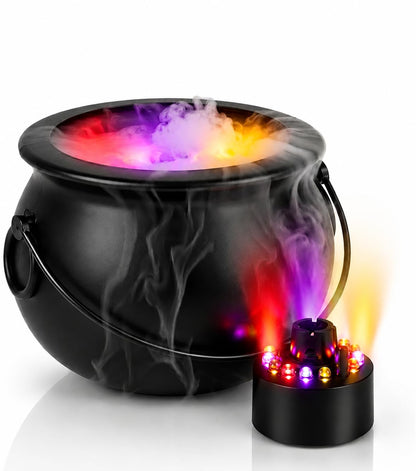PMU Cauldron Set, Black Cauldron w/Mist Maker & Multicolor Fogger