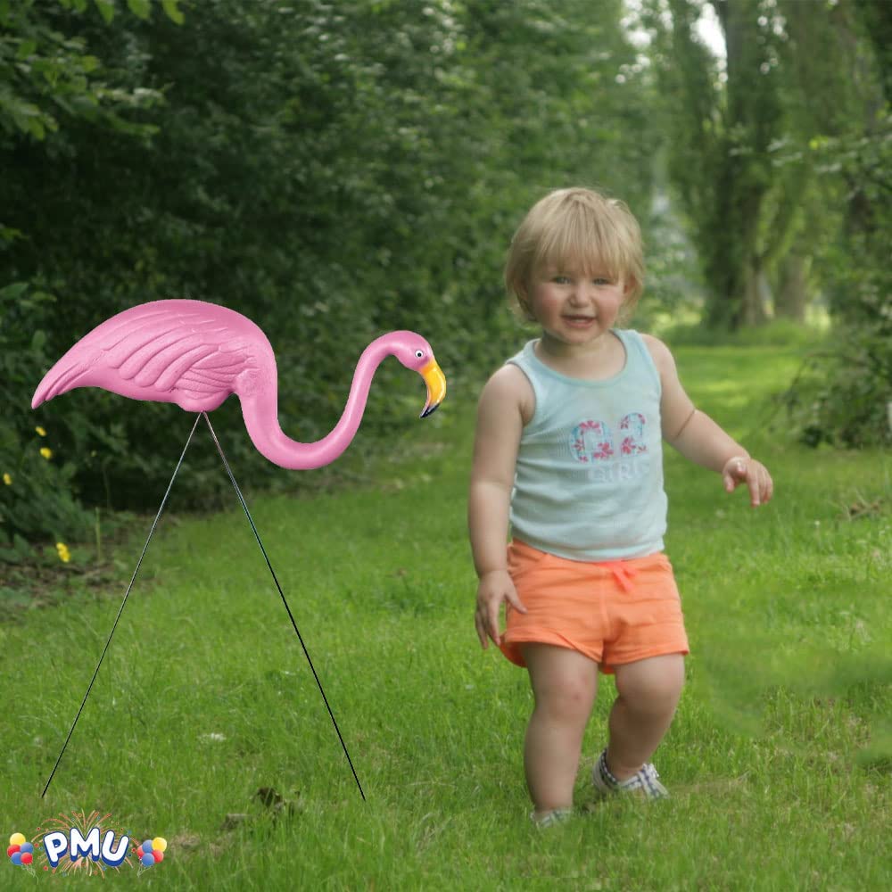 PMU Large Pink Flamingo Yard Decorations Lawn - 24 inch