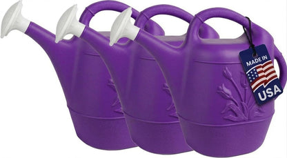 PMU 2 Gallon Watering Can - Garden Watering Can for Indoor & Outdoor Plants - Plastic Water Can with Detachable Sprinkler Head - Large Water Pot, Made in USA
