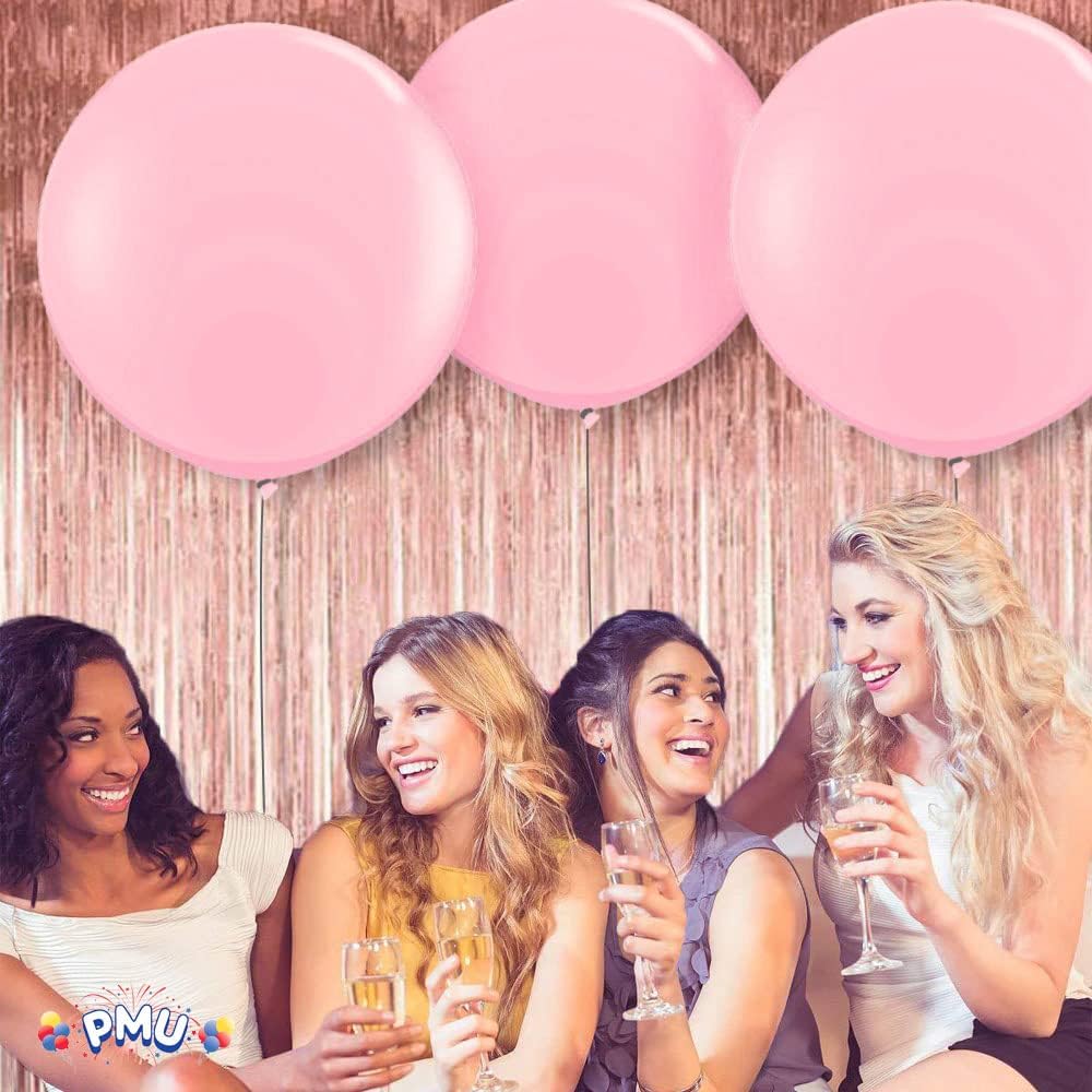 PMU 36 Inch Premium Latex Balloons - Jumbo Size Balloons for Birthdays, Wedding Parties, Baby Shower, Indoor & Outdoor, Events & Decoration Supplies.