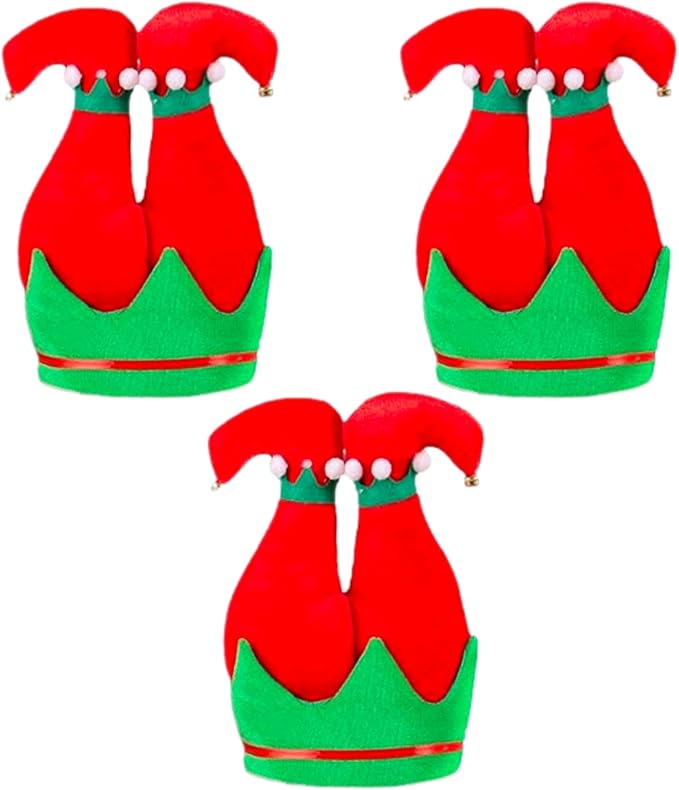 PMU Funny Christmas Hat, Santa's Santa Pants Down The Chimney Hat for Crazy Xmas Party Dress Up Celebrations, Costume Accessories