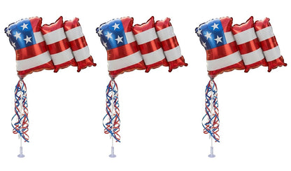 PMU 9 inch Pre-Inflated Emoji and Patriotic Balloons with Stick