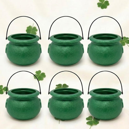 PMU St. Patrick's Day Pot of Plastic Cauldron For St. Patrick's Day Leprechaun & Mardi Gras Party Decoration Supply Accessory