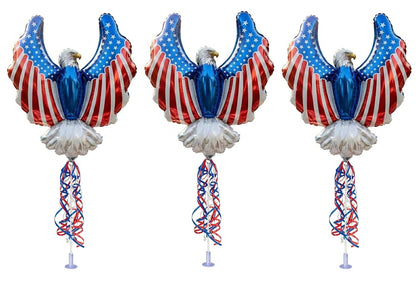 PMU 9 inch Pre-Inflated Emoji and Patriotic Balloons with Stick