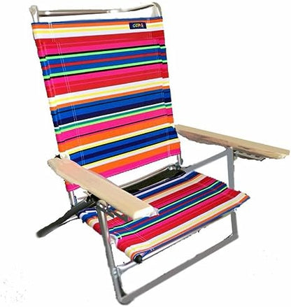 PMU Beach Chair 3 Position Lay-Flat Pkg/1