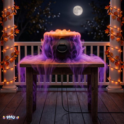 PMU Cauldron Set, Black Cauldron w/Mist Maker & Multicolor Fogger