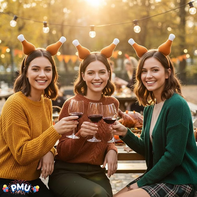 Thanksgiving Headband Turkey Drumstick Headband for Thanksgiving Party Costume Accessories Turkey Legs Drumstick Boppers
