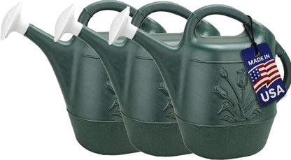 PMU 2 Gallon Watering Can - Garden Watering Can for Indoor & Outdoor Plants - Plastic Water Can with Detachable Sprinkler Head - Large Water Pot, Made in USA