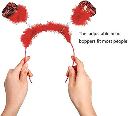 PMU Valentine's Day Head Boppers Valentines Day Headband Holiday Party Costume Accessories and Photo Props