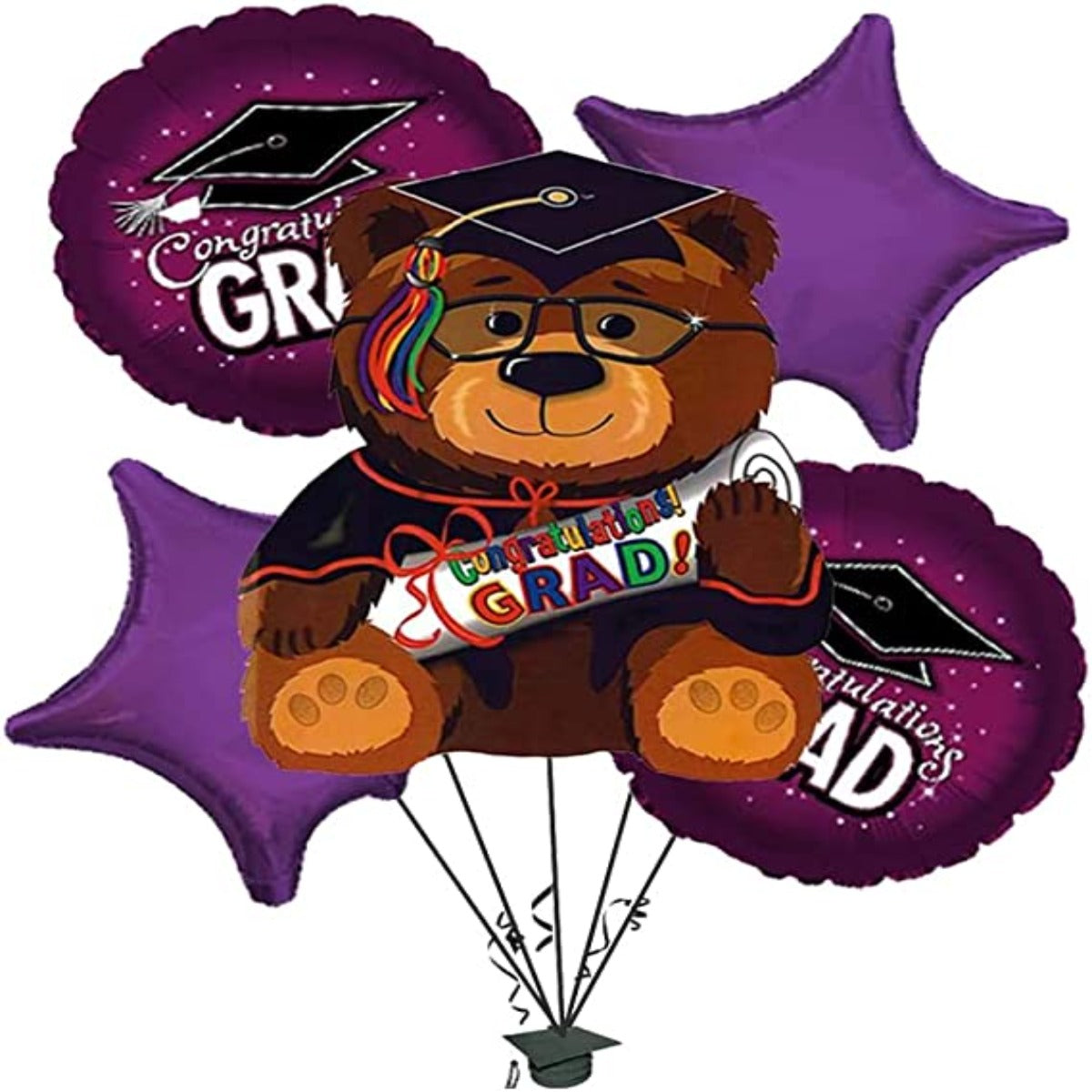 PMU Graduation Congrats Grad Balloon Bouquet (5/Pkg) Pkg/1