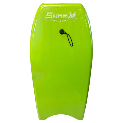 PMU 33 Inch Printed Bodyboard - Lightweight Wrist Leash Slick Bottom Boogie Board for Beach, Sea & Pool - Surfing Board for Kids, Teens & Adults Wave Conditions Pkg/1