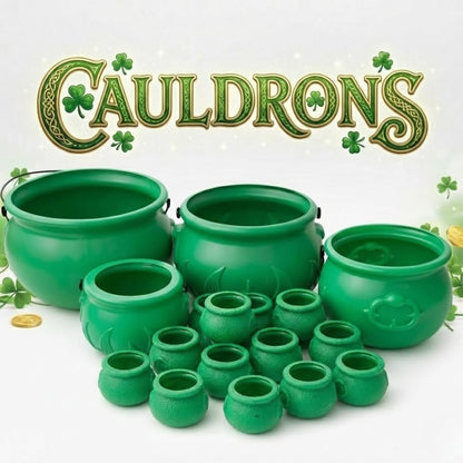 PMU St. Patrick's Day Pot of Cauldrons For St. Patrick's Day Leprechaun & Mardi Gras Party Decoration Supply Accessory