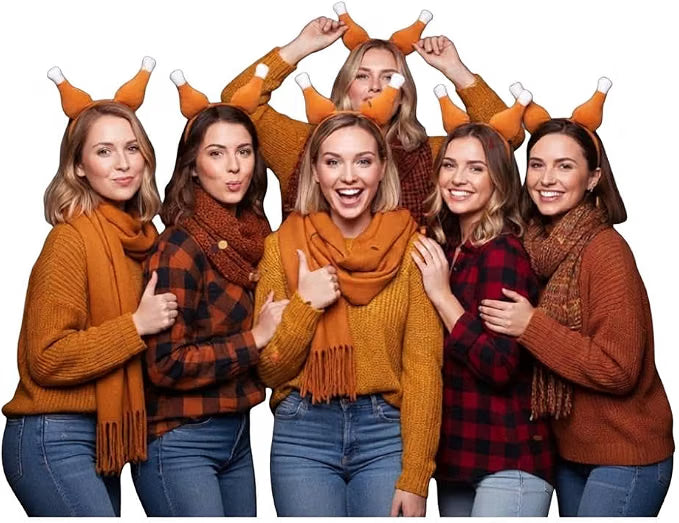 Thanksgiving Headband Turkey Drumstick Headband for Thanksgiving Party Costume Accessories Turkey Legs Drumstick Boppers