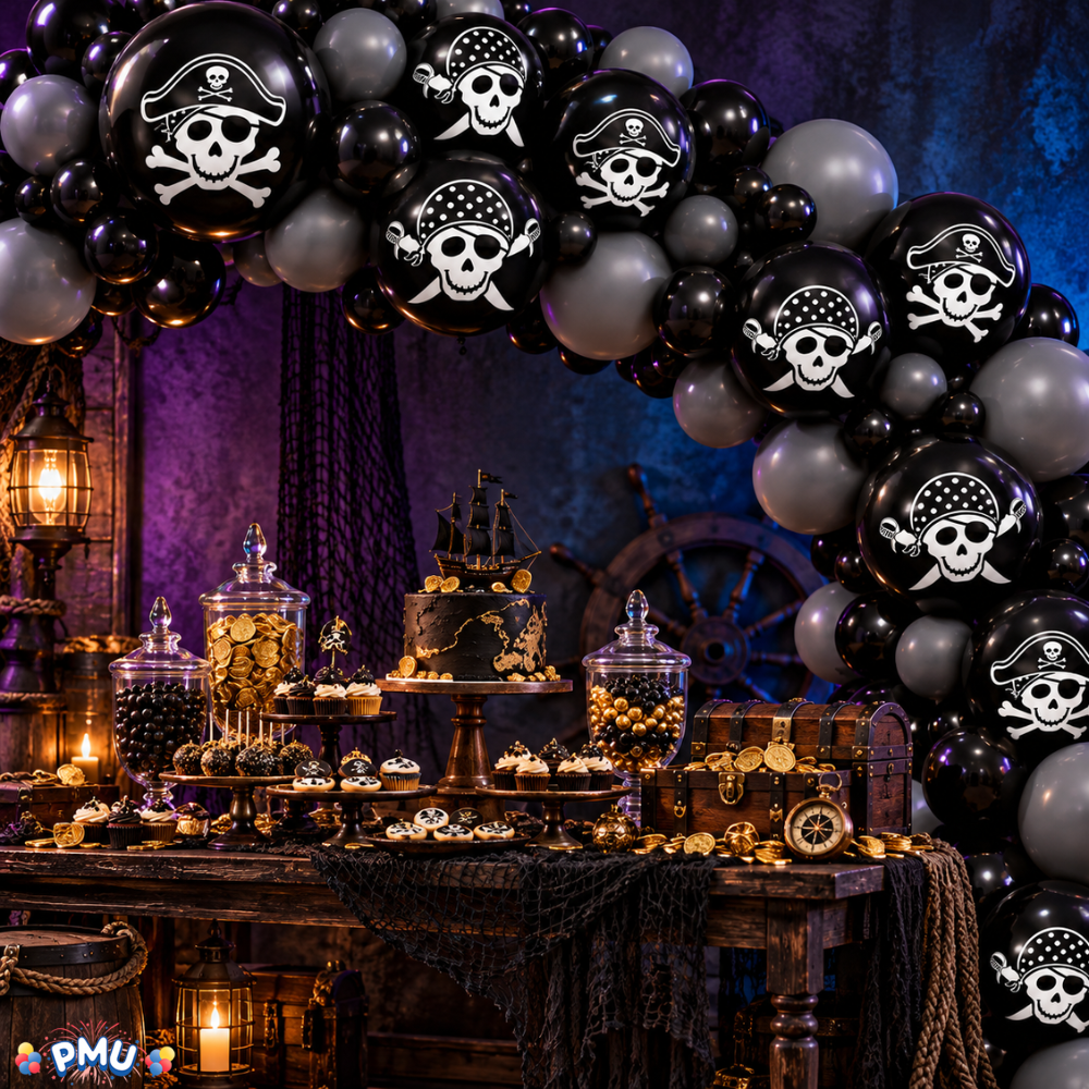 PMU Halloween Balloons - Small Latex Balloons for Halloween Ghost Theme & Birthday Parties, Trick-or-Treat, Party Favors & Decoration Supplies - 11 Inch