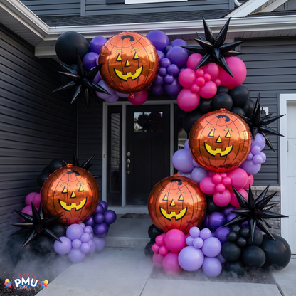 PMU Halloween Foil Balloons 18 Inch, Fun Mylar Balloons for Halloween Party Décor