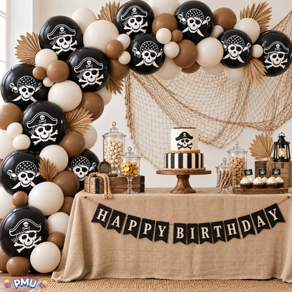 PMU Halloween Balloons - Small Latex Balloons for Halloween Ghost Theme & Birthday Parties, Trick-or-Treat, Party Favors & Decoration Supplies - 11 Inch