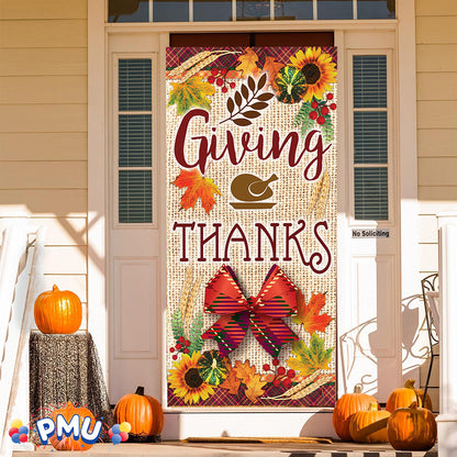 PMU Door Covers - Thanksgiving Door Covers - Thanksgiving Banner - Front Door Cover for Thanksgiving